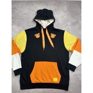 Disney Loungefly‎ Hoodie Adult Large Halloween Mickey Mouse Pumpkin Ears